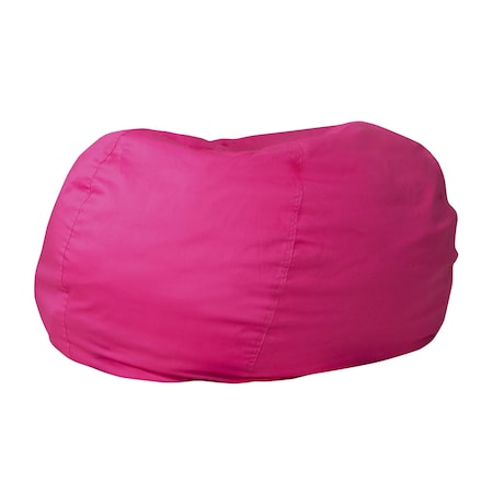 Flash Furniture Bean Bag Chair, 42 in W 42" L 19" H DG-BEAN-LARGE-SOLID-HTPK-GG